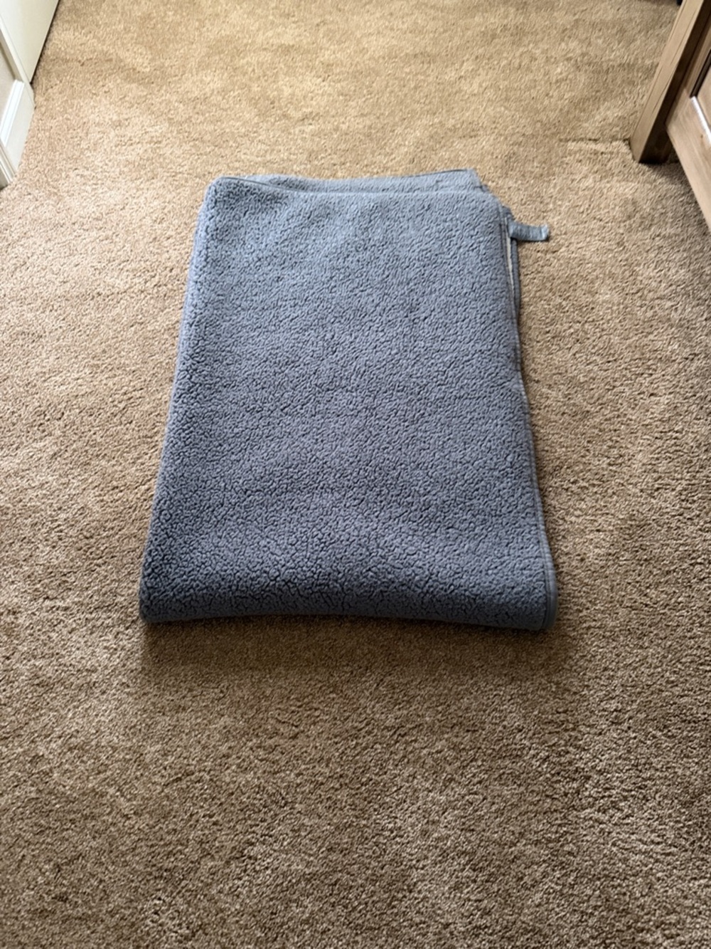 UGG Gray and Cream Sherpa Throw Blanket